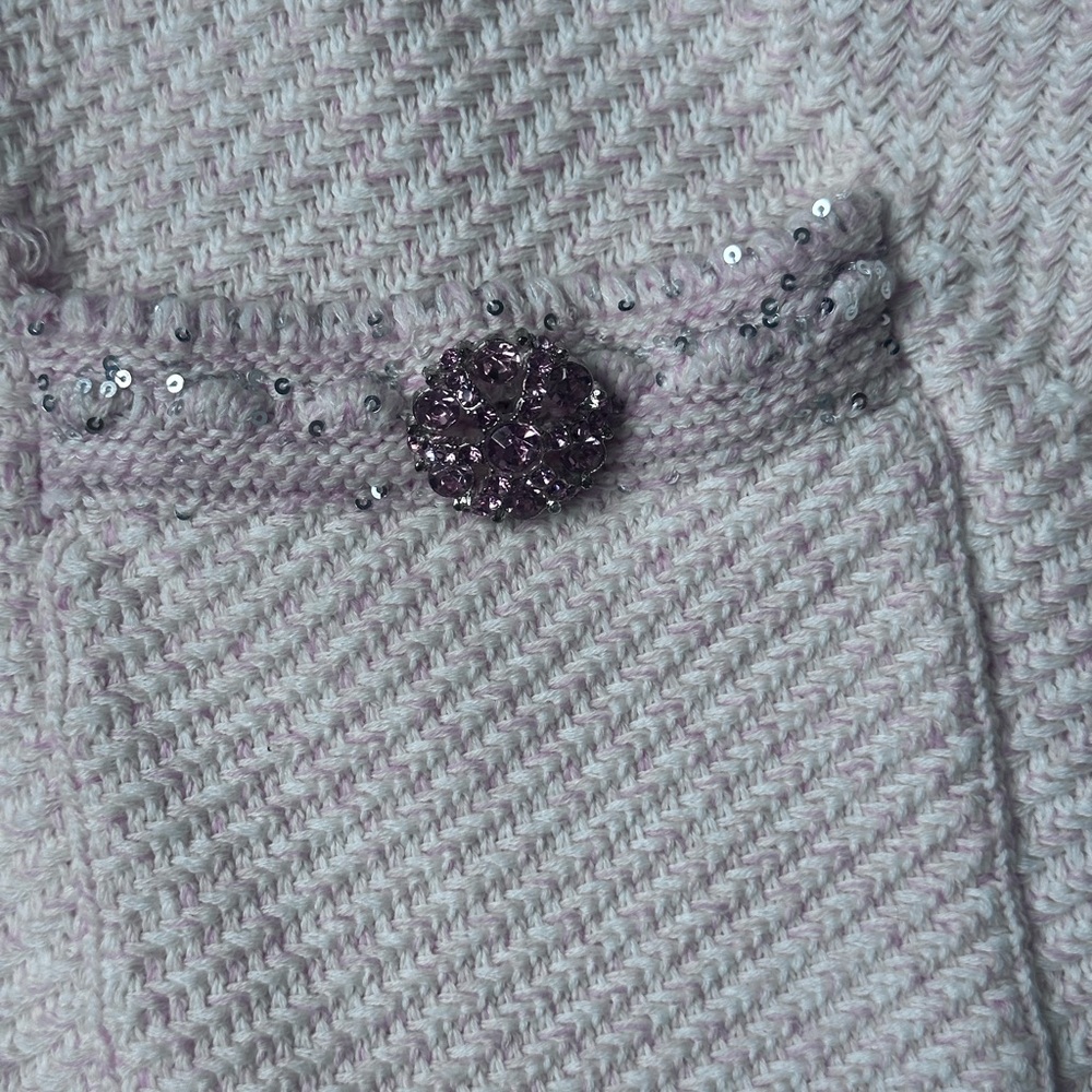 Self-Portrait Pale Pink Knit A-Line Dress - Picture 4 of 11